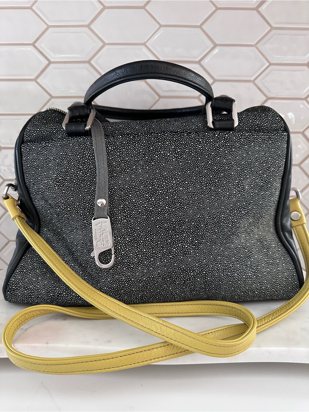 Laudi Vidni Satchel Starry Night with Yellow Strap